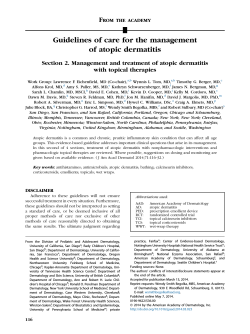 Guidelines of care for the management of atopic dermatitis F