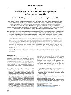 Guidelines of care for the management of atopic dermatitis F