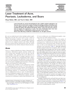 Laser Treatment of Acne, Psoriasis, Leukoderma, and Scars
