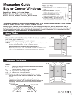 Measuring Guide Bay or Corner Windows Tools and Tips