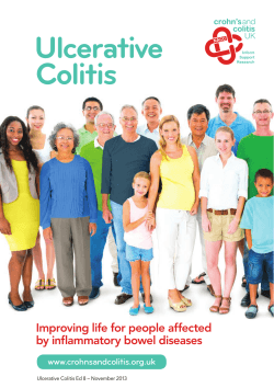 Ulcerative Colitis Improving life for people affected by inflammatory bowel diseases