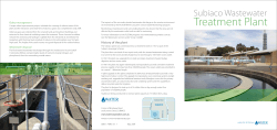 Treatment Plant Subiaco Wastewater Odour management