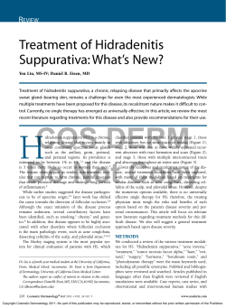 Treatment of Hidradenitis Suppurativa: What’s New? R