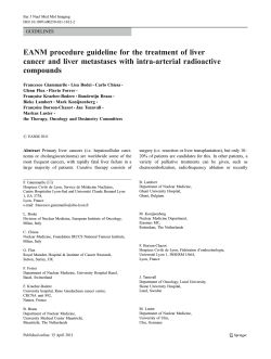 EANM procedure guideline for the treatment of liver