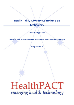 Health Policy Advisory Committee on Technology Technology Brief