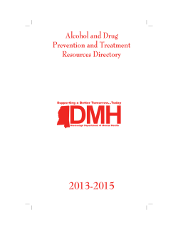 2013-2015 Alcohol and Drug Prevention and Treatment Resources Directory