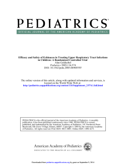 Efficacy and Safety of Echinacea in Treating Upper Respiratory Tract... in Children: A Randomized Controlled Trial