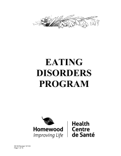 EATING DISORDERS PROGRAM