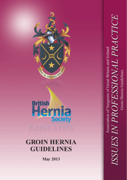 GROIN HERNIA GUIDELINES May 2013