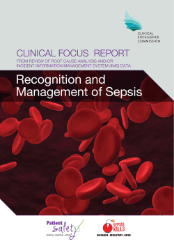 Recognition and Management of Sepsis CLINICAL FOCUS  RepORt