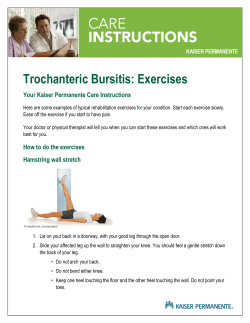 Trochanteric Bursitis: Exercises Your Kaiser Permanente Care Instructions