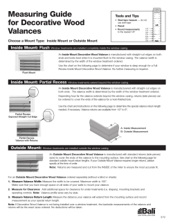 Measuring Guide for Decorative Wood Valances Inside Mount: Flush