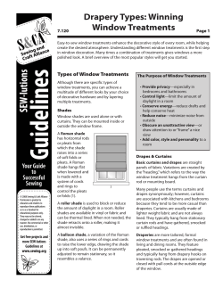 Drapery Types: Winning Window Treatments Page 1 7.120