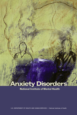 Anxiety National U.S.  DEPARTMENT  OF  HEALTH  AND ...