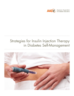 Strategies for Insulin Injection Therapy in Diabetes Self-Management