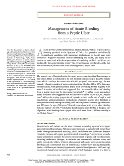 A Management of Acute Bleeding from a Peptic Ulcer review article