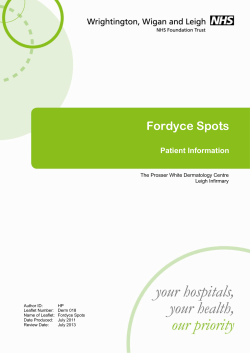Fordyce Spots Patient Information