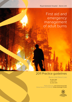 First aid and emergency management of adult burns