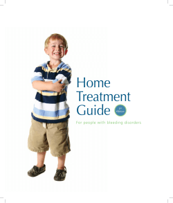 Home Treatment Guide For people with bleeding disorders