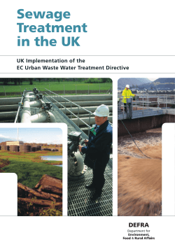 Sewage Treatment in the UK UK Implementation of the