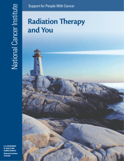Radiation Therapy and You National Cancer Institute Support for People With Cancer