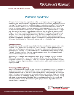 P R Piriformis Syndrome ERFORMANCE