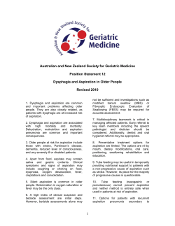 Australian and New Zealand Society for Geriatric Medicine  Position Statement 12