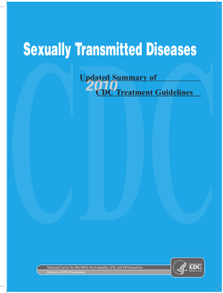 CDC Sexually Transmitted Diseases 2010 Updated Summary of