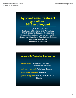 hyponatremia treatment guidelines: 2012 and beyond