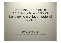 Ibogaine Treatment in Aotearoa / New Zealand: Developing a unique model of practice