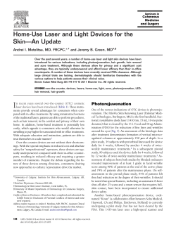 Home-Use Laser and Light Devices for the Skin—An Update