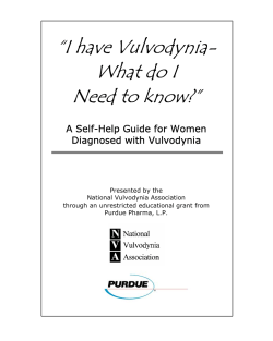 “I have Vulvodynia- What do I Need to know?”
