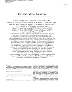 The Vulvodynia Guideline