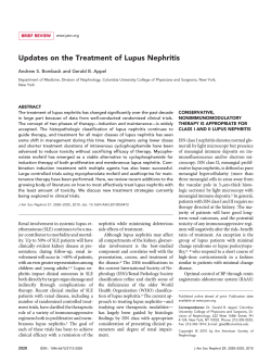 Updates on the Treatment of Lupus Nephritis