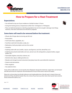How to Prepare for a Heat Treatment Expectations www.Batzner.com 800-878-2110