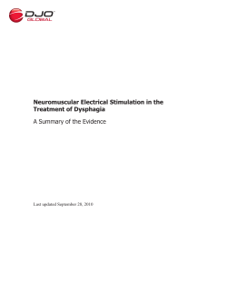 Neuromuscular Electrical Stimulation in the Treatment of Dysphagia