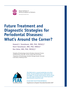 Future Treatment and Diagnostic Strategies for Periodontal Diseases: What’s Around the Corner?