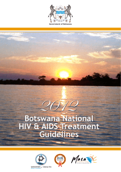 2012 Botswana National HIV &amp; AIDS Treatment Guidelines