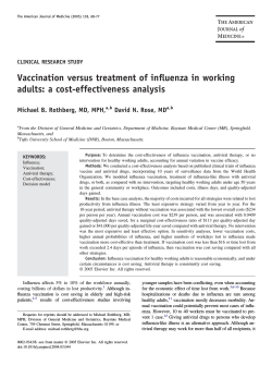 Vaccination versus treatment of influenza in working adults: a cost-effectiveness analysis