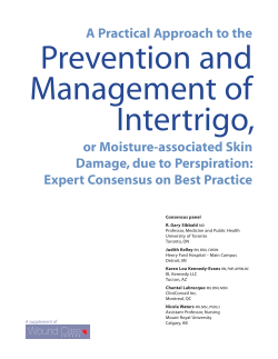 Prevention and Management of Intertrigo,