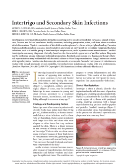 Intertrigo and Secondary Skin Infections