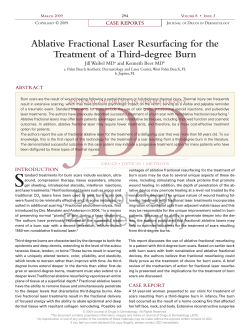 s ablative Fractional laser resurfacing for the treatment of a third-degree Burn