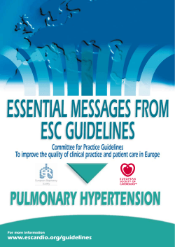 www.escardio.org/guidelines For more information