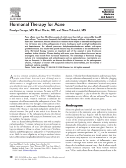 Hormonal Therapy for Acne