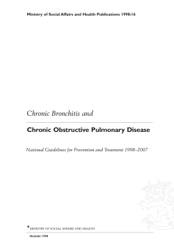 Chronic Bronchitis and Chronic Obstructive Pulmonary Disease