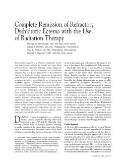 Complete Remission of Refractory Dyshidrotic Eczema with the Use of Radiation Therapy
