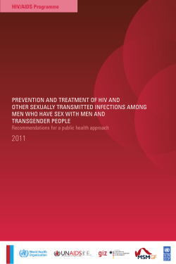 PREVENTION AND TREATMENT OF HIV AND OTHER SEXUALLY TRANSMITTED INFECTIONS AMONG