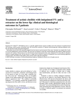 Treatment of actinic cheilitis with imiquimod 5% and a
