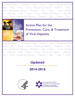 Action Plan for the Prevention, Care, &amp; Treatment of Viral Hepatitis Updated