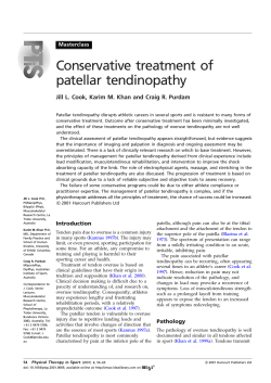 Conservative treatment of patellar tendinopathy